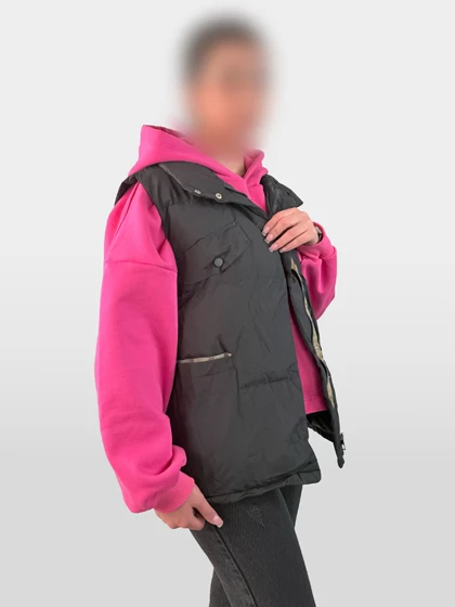 پافر زنانه شمعی دو رنگ