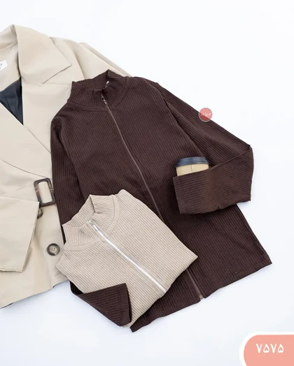 بلوزیقه ایستاده جلوزیپ 7575