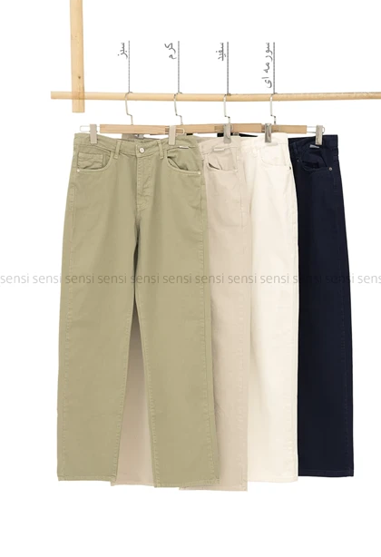 شلوار کتان نیم بگ کد1005225