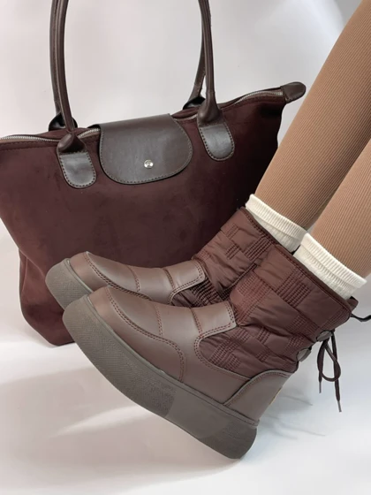 نیم بوت پشت بندی کاپشنی 4245