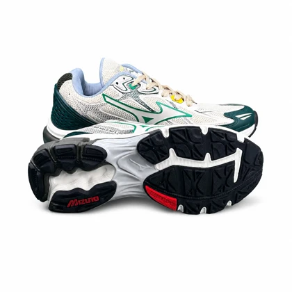 کفش کتانی مردانه و بزرگ پا (کیفیتاورجینال) مدل میزانو کرم سبز Mizuno