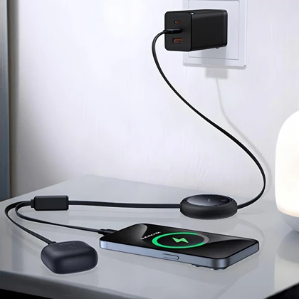 کابل جمع شونده تایپ سی به دو تایپ‌سی 100 وات یک متری بیسوس Baseus CB000124/P10318602111