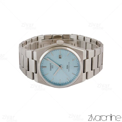 ساعت تیسوت مردانه PRX نقره ای صفحه تیفانی 105211