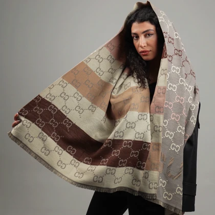 شال دو رو طرح گوچی