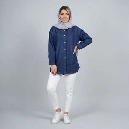 مانتو جین زنانه اسپرت آمیسا