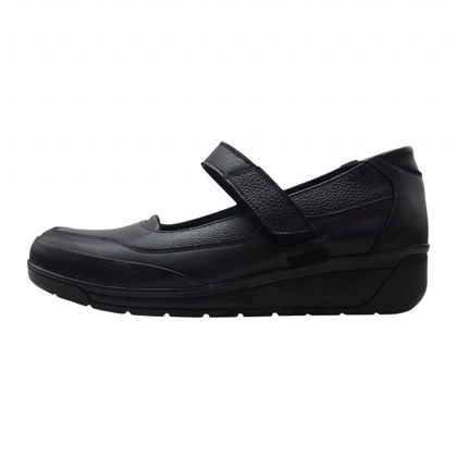 کفش زنانه چرمیران مشکی فلوتر PW1256