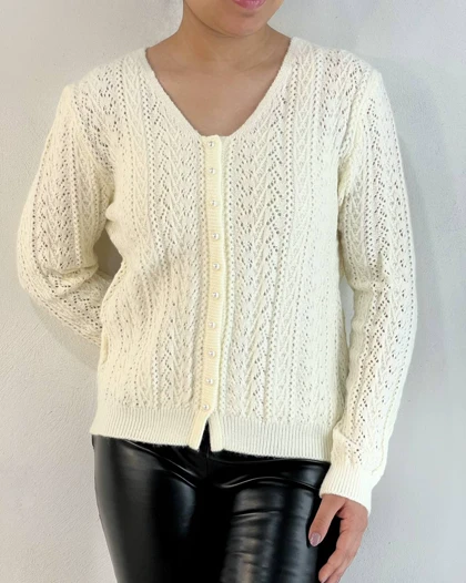 ژاکت بافت گل برجسته کد 5148