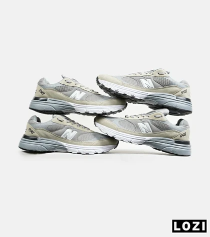 کفش کتانی بزرگ پا کرم طوسی NEW BALANCE 993