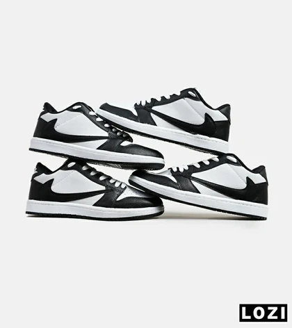 کفش کتانی مردانه سفید مشکی نایک NIKE travis scott