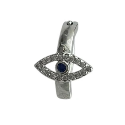 پیرسینگ ناف استیل طرح چشم جواهری