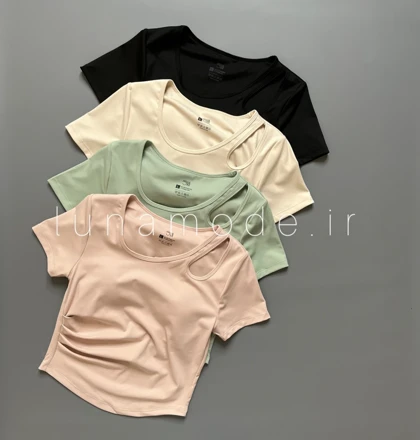 تیشرت ورزشی زنانه یقه اشکی