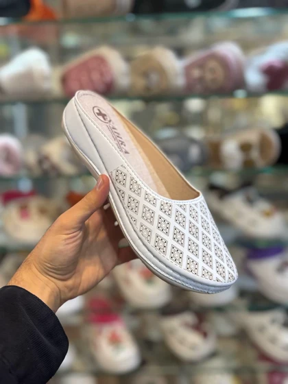 صندل جلوبسته زنانه مدل صحرا LO سفید