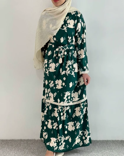 پیراهن چین‌دار نوار دوزی کد 4701