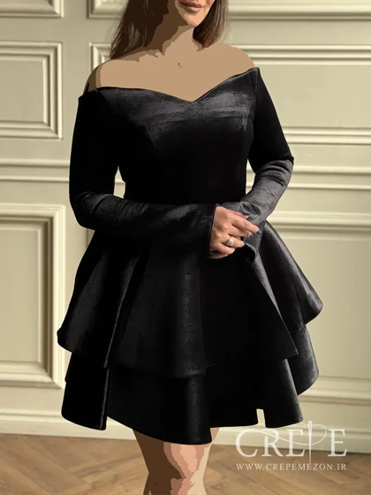 پیراهن عروسکی ساندویچی مخمل