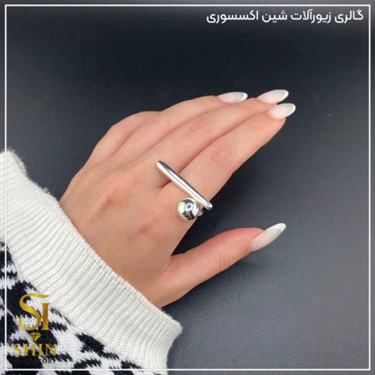 انگشتر زنانه ابکاری نقره کد az04