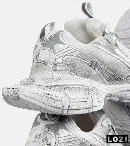 کفش کتانی مردانه و زنانه سفید طوسی Balenciaga 3XL مدل 7273