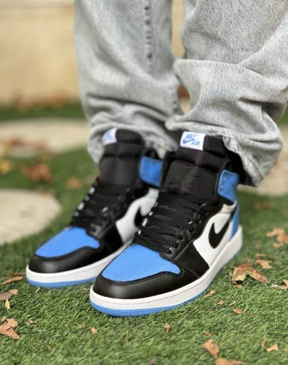 کتانی ویتنامی نایک ایر جردن وان ساق‌دار Nike Air Jordan 1 Retro High UNC Toe