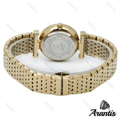 ساعت الکسا Premier 0105 زنانه طلایی صفحه سبز دورنگین w-10109