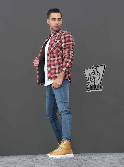 کاپشن چهارخونه پشمی ANKO