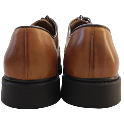 کفش رسمی چرم مردانه عسلی مدل sh117