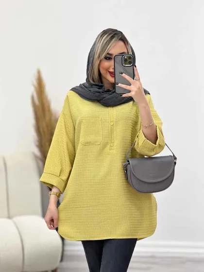 مانتو جلو بسته آستین پیله