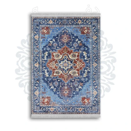 *جدید* فرشینه از جنس پارچه شانل مخمل ترک طرح فانتزی برند دفه کد 642