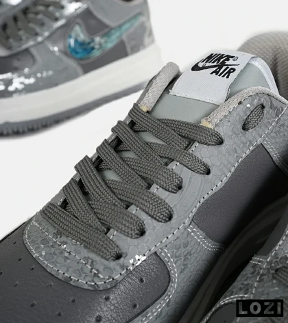 کفش کتانی مردانه و زنانه طوسی آبی NIKE dunk low steam puppet