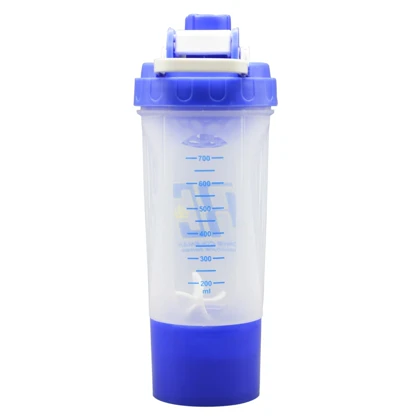 شیکر ورزشی دو تیکه رونی کلمن مدل Ebi شفاف درب پیجی ظرفیت 0.7 لیتر