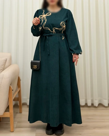 کفتان زنانه گلدوزی پاپیون
