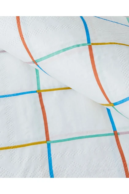 دستمال کاغذی مهمانی English Home مدل Rainbow Grid - چندرنگ