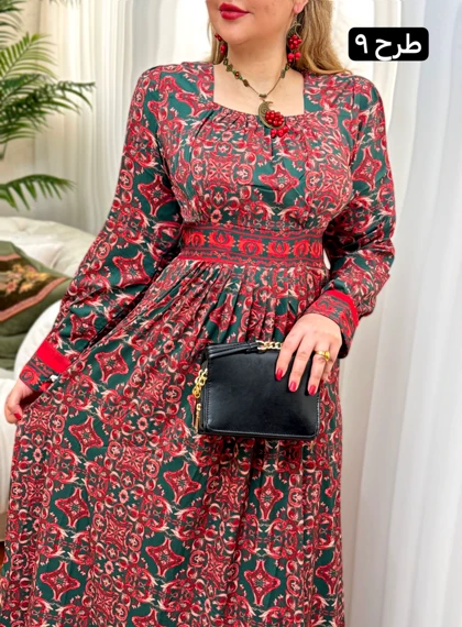 پیراهن یقه خشتی 2441