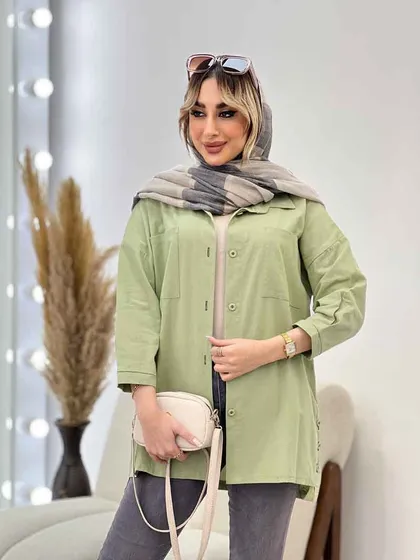 مانتو آستین پیله بغل سه دکمه