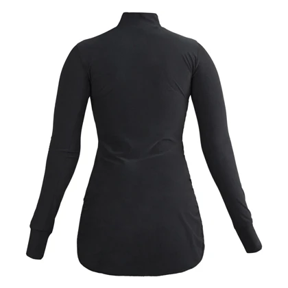 استرج آستین بلند نیم زیپ ورزشی زنانه نایک مدل VHD-3K1452 طوسی تیره