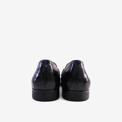 کفش تخت چرم زنانه مشکی مدل sh110