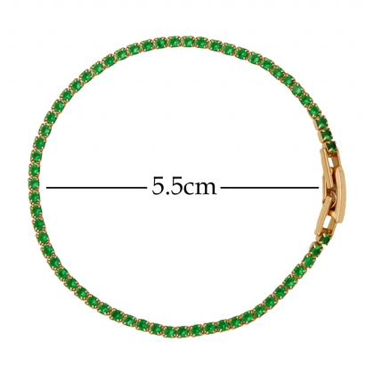 دستبند زنانه مدل تنسی سبز