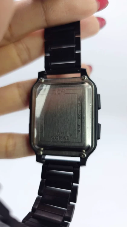 ساعت مچی دیجیتالی مردانه کورال Coral 9619 فول استیل با ماندگاری رنگ بالا
