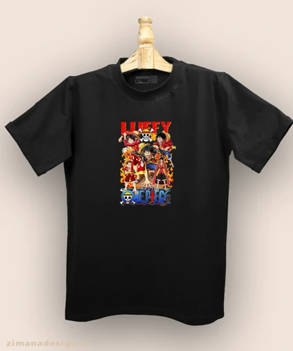 تیشرت مردانه و زنانه طرح وان پیس کد 911