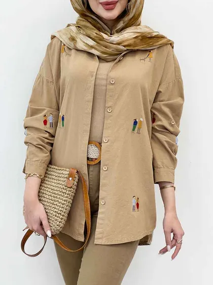 مانتو گلدوزی کارولین