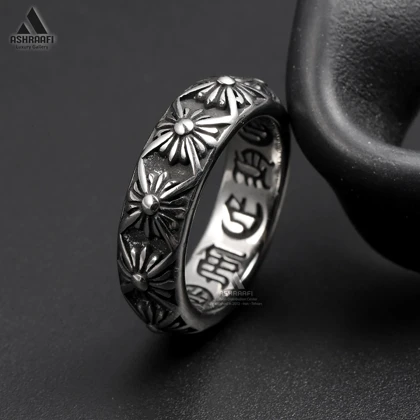 حلقه مردانه کروم هارتز Chrome Hearts Ring SK01