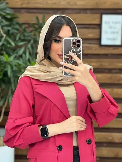 مانتو چهار دکمه جیب حلقه