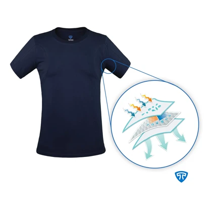 تیشرت ضدتعریق مردانه یقه گرد سورمه ای