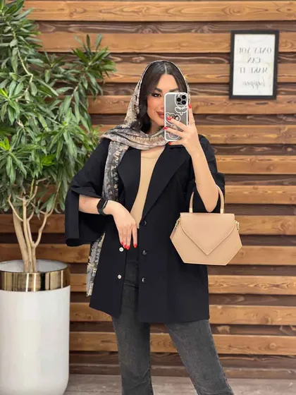 مانتو لینن آستین مثلثی