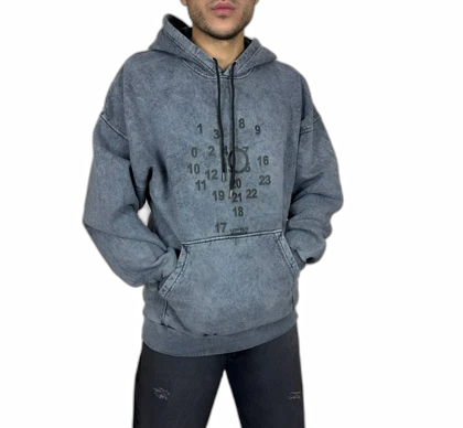 هودی سنگشور مردانه آبی کبالت با قواره باکسی