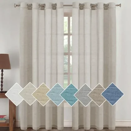 پرده کتان فوروارد Forward مدل FCLT90012 سایز 280 × 150 سانتی متر (یک عددی)