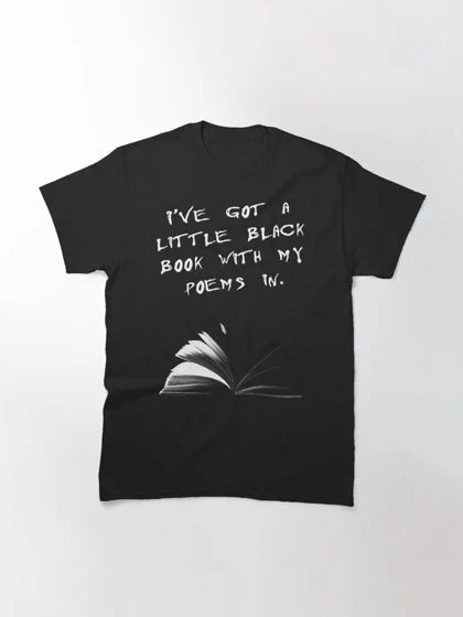 تیشرت پینک فلوید تیشرت Little Black Book - Pink Floyd Inspired Lyric Design کد 177618