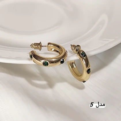 گوشواره های حلقه‌ای طلایی کد 14428