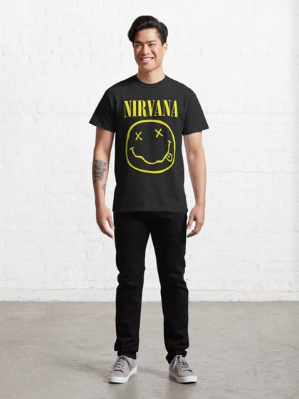 تیشرت nirvana نیروانا Nirvana Yellow Happy Face Rock Musi کد 175111