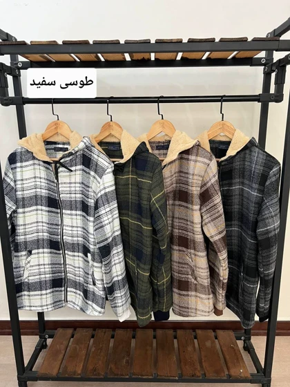 سویشرت چهارخانه کلاهدار 6104