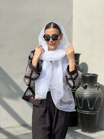 شال حریر ارگانزا آلین کد 628