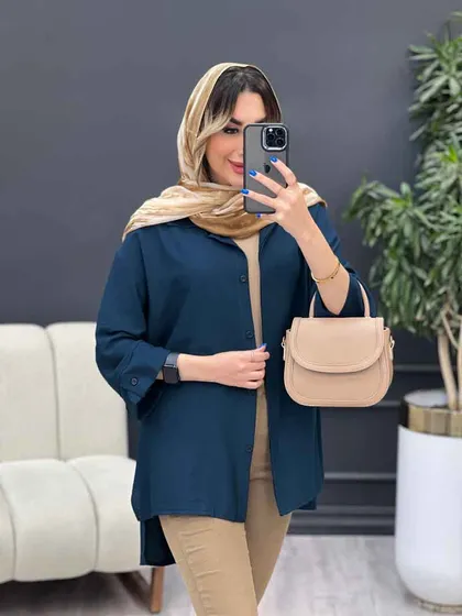 مانتو دکمه مخفی بغل چاک